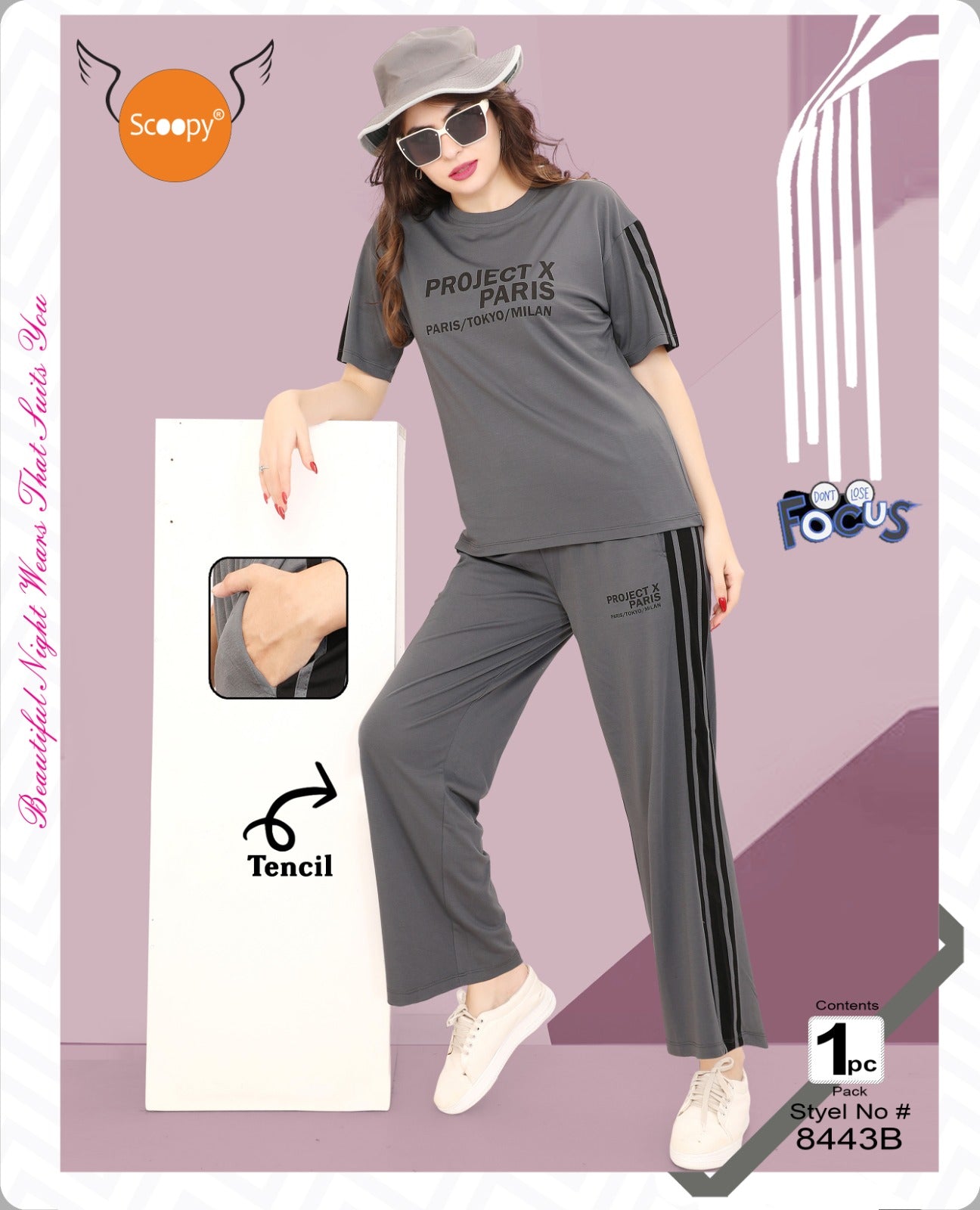 TENCEL CARGO 8443B / PREMIUM COTTON TENCEL / M - 2XL