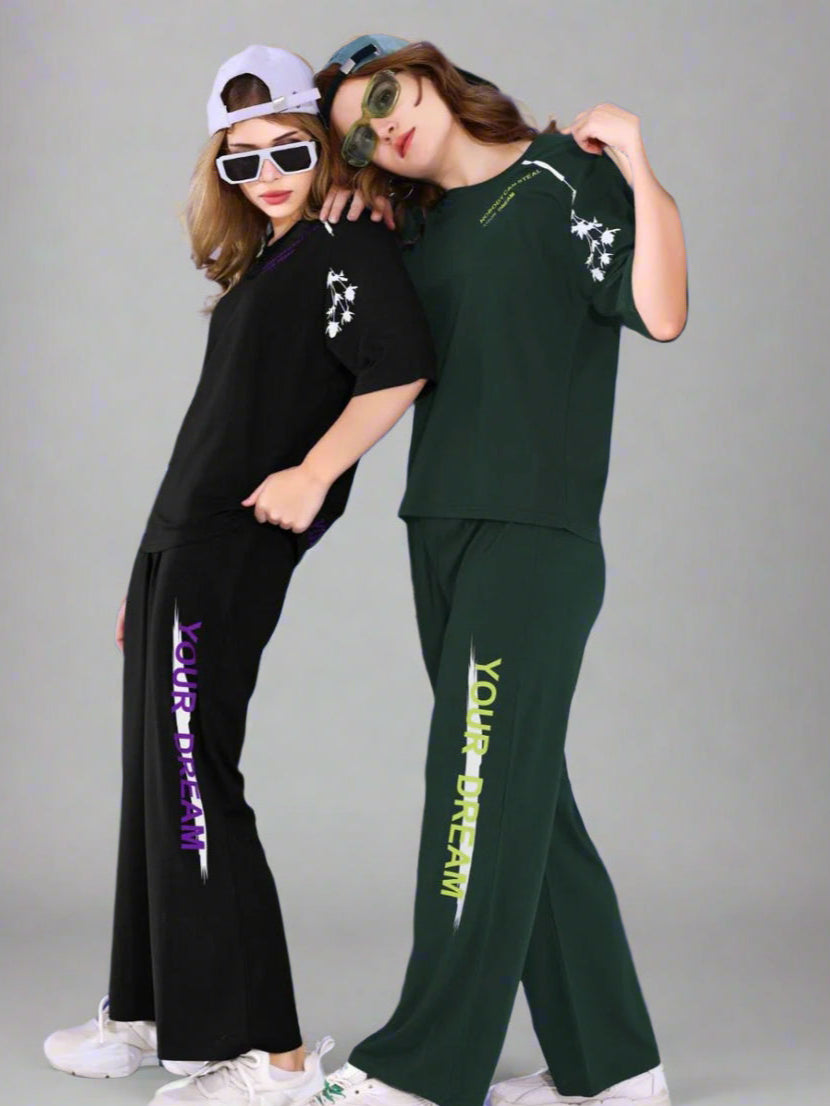 TENCEL PRINTED T-SHIRT PYJAMA SET 3425 A/B | PREMIUM SOFT FABRIC | M - 2XL