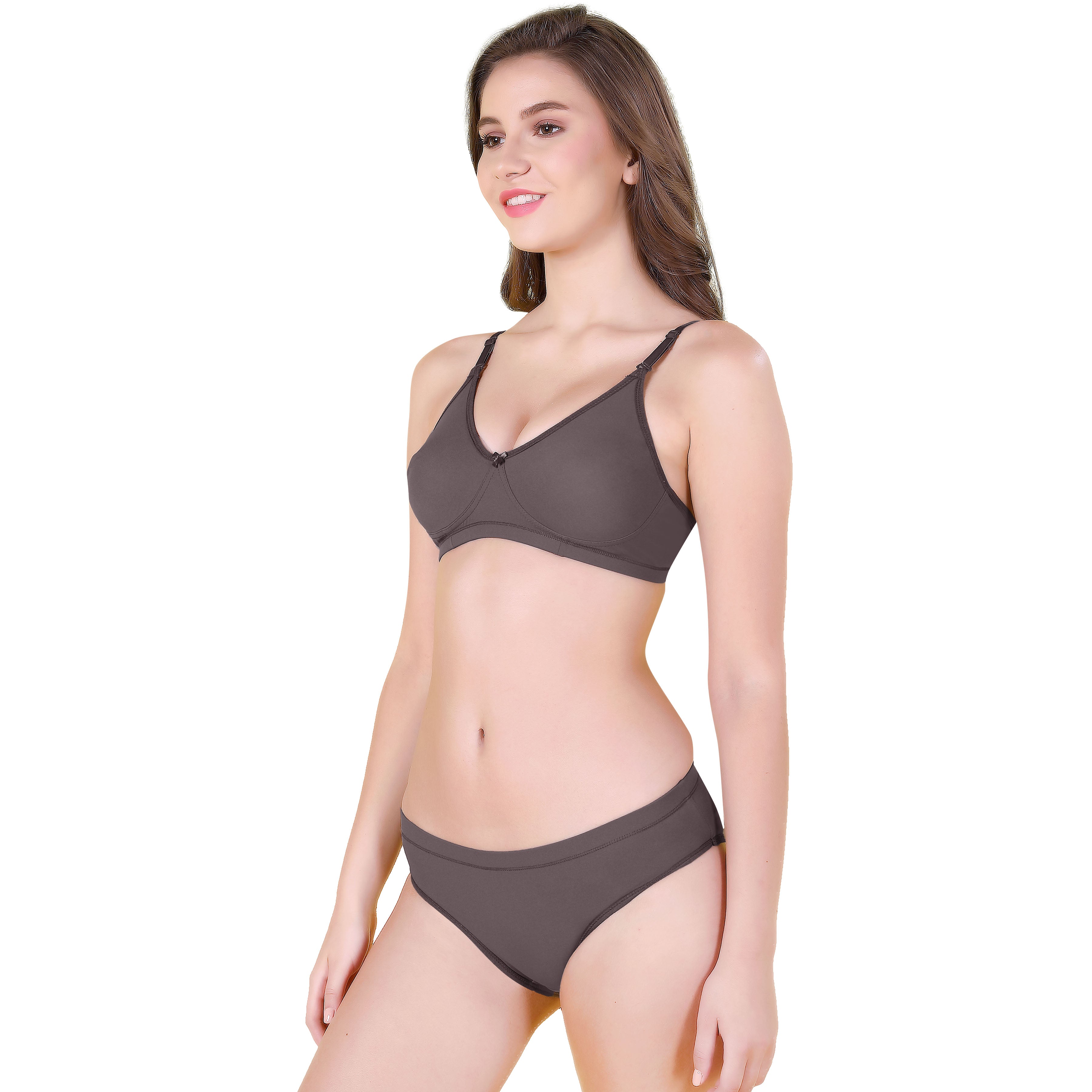 PEPPER SET / B-CUP / NON-PADDED SET / NON-WIRED / PLAIN SET / FULL CUP BRA SET