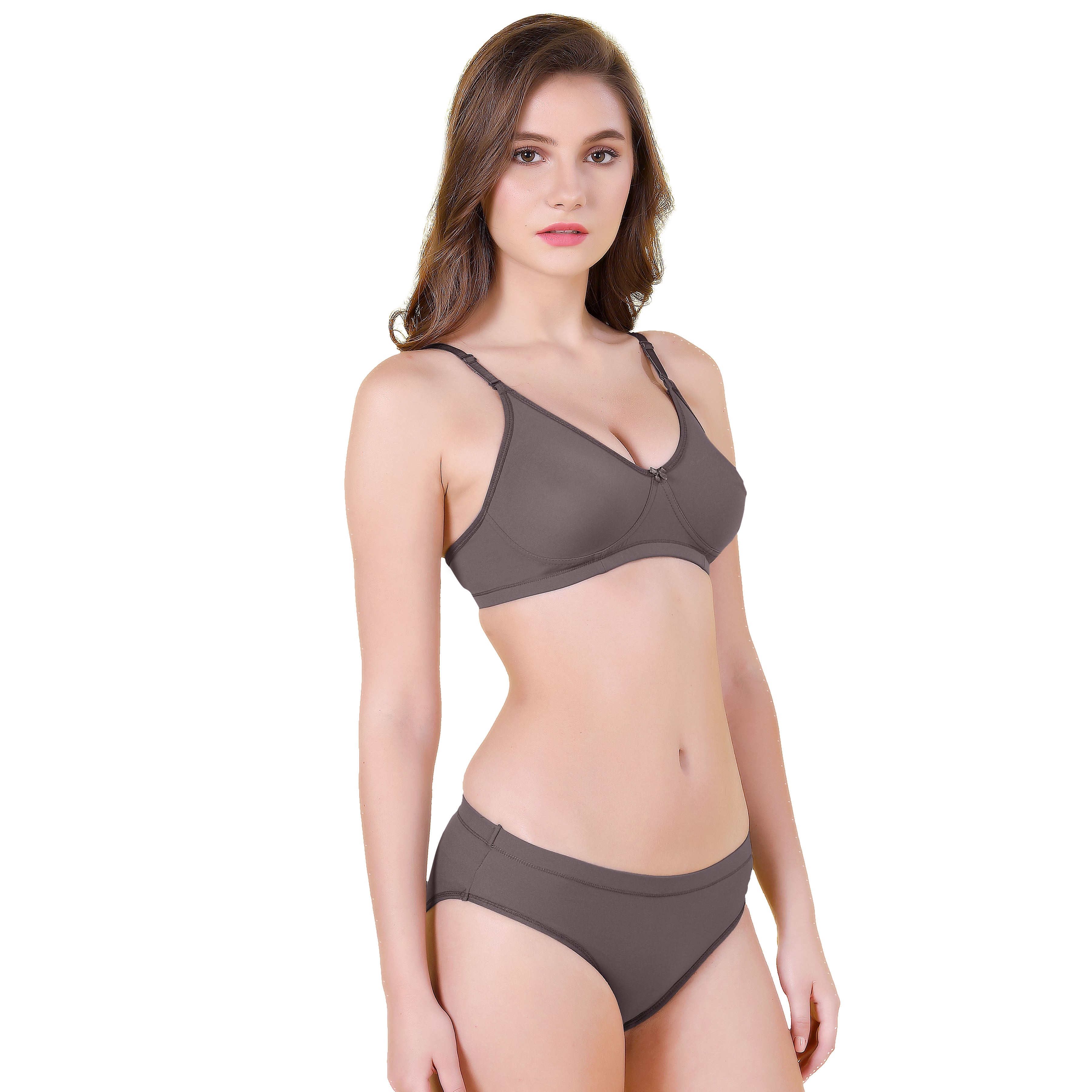 PEPPER SET / B-CUP / NON-PADDED SET / NON-WIRED / PLAIN SET / FULL CUP BRA SET