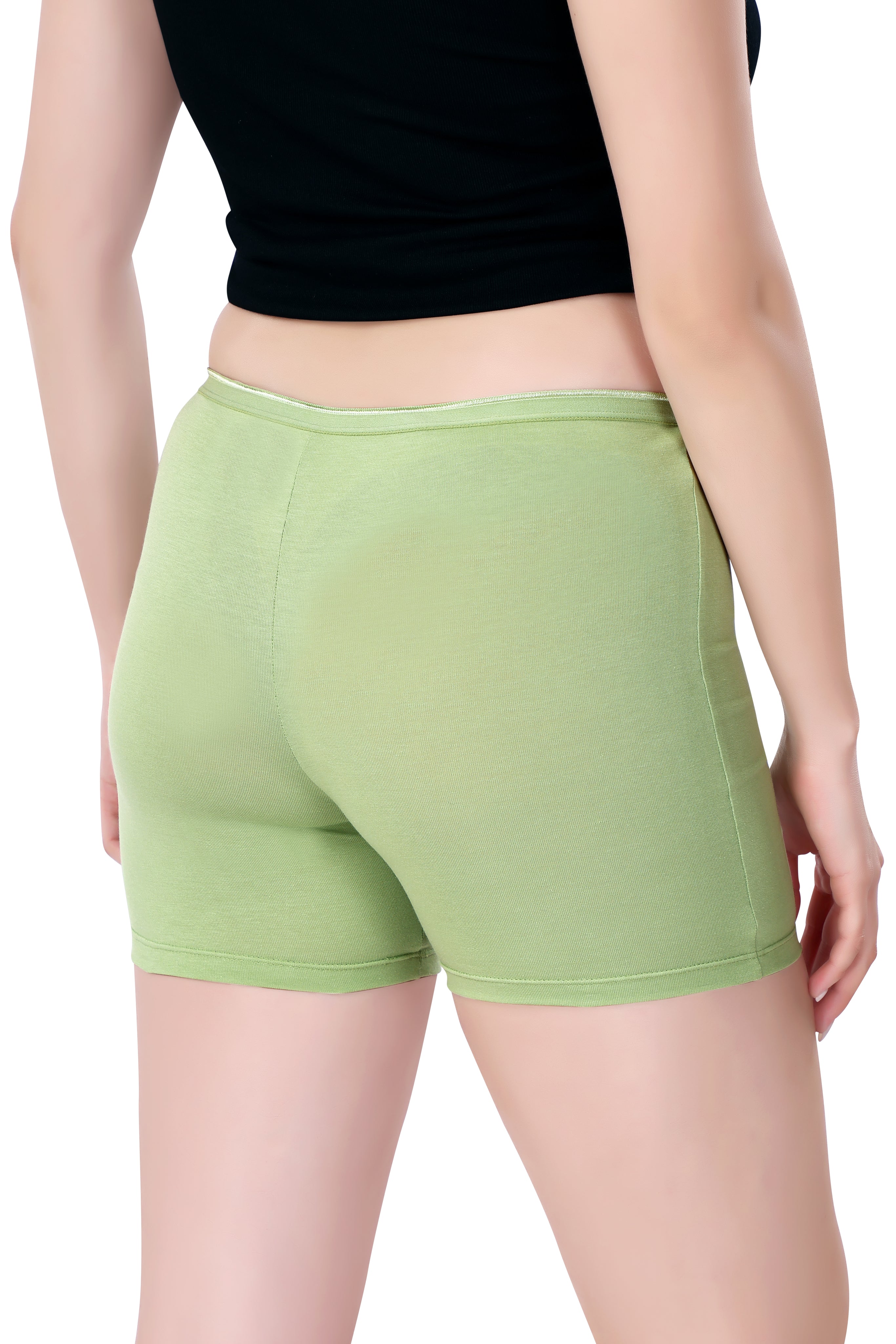 SCOOPY COTTON SHORTY | SOLID WOMEN CYCLING SHORTS | COTTON HOSIERY