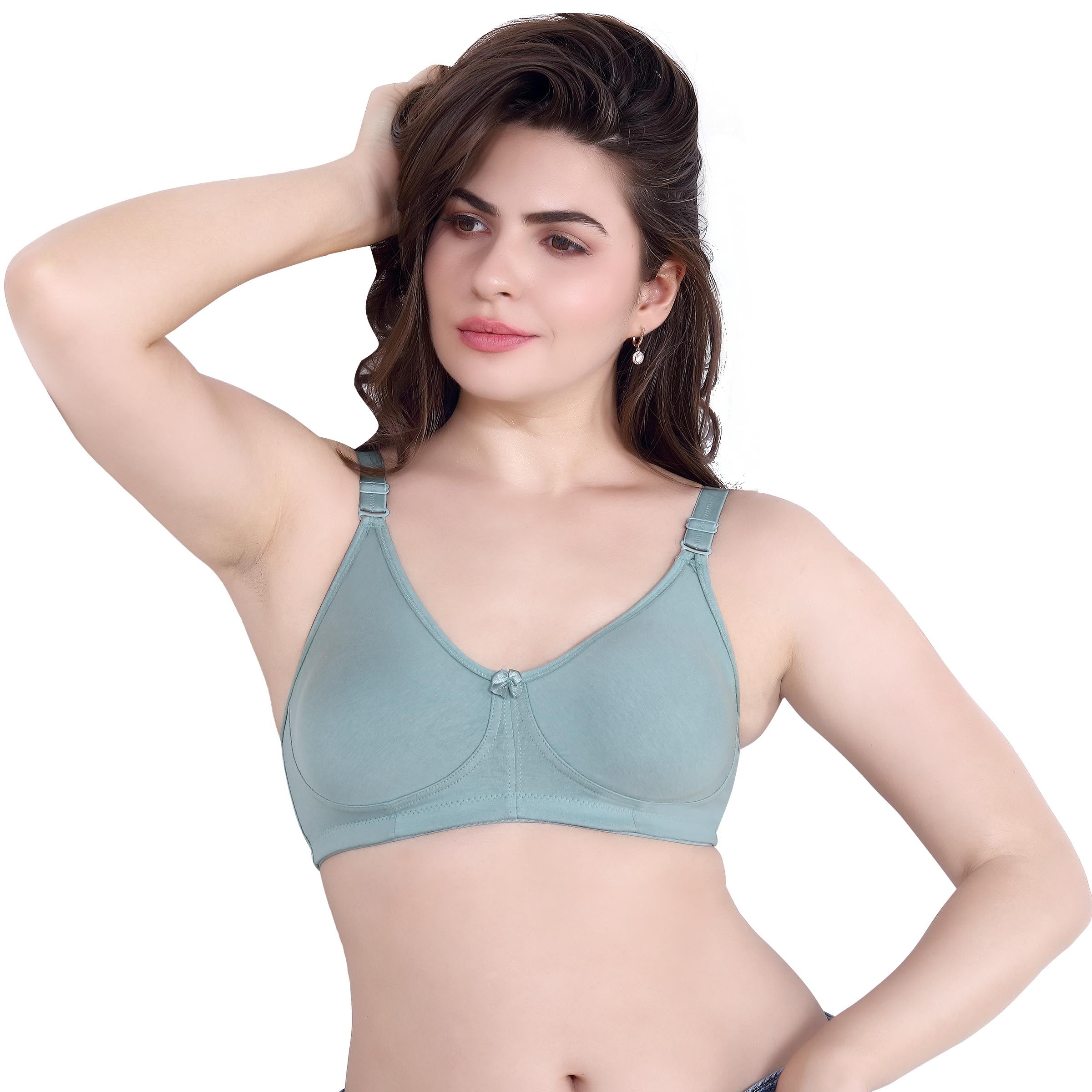 SPAIN BRA | C & D CUP | NON-PADDED | NON-WIRED | FULL CUP BRA | T-SHIRT BRA | COTTON HOSIERY