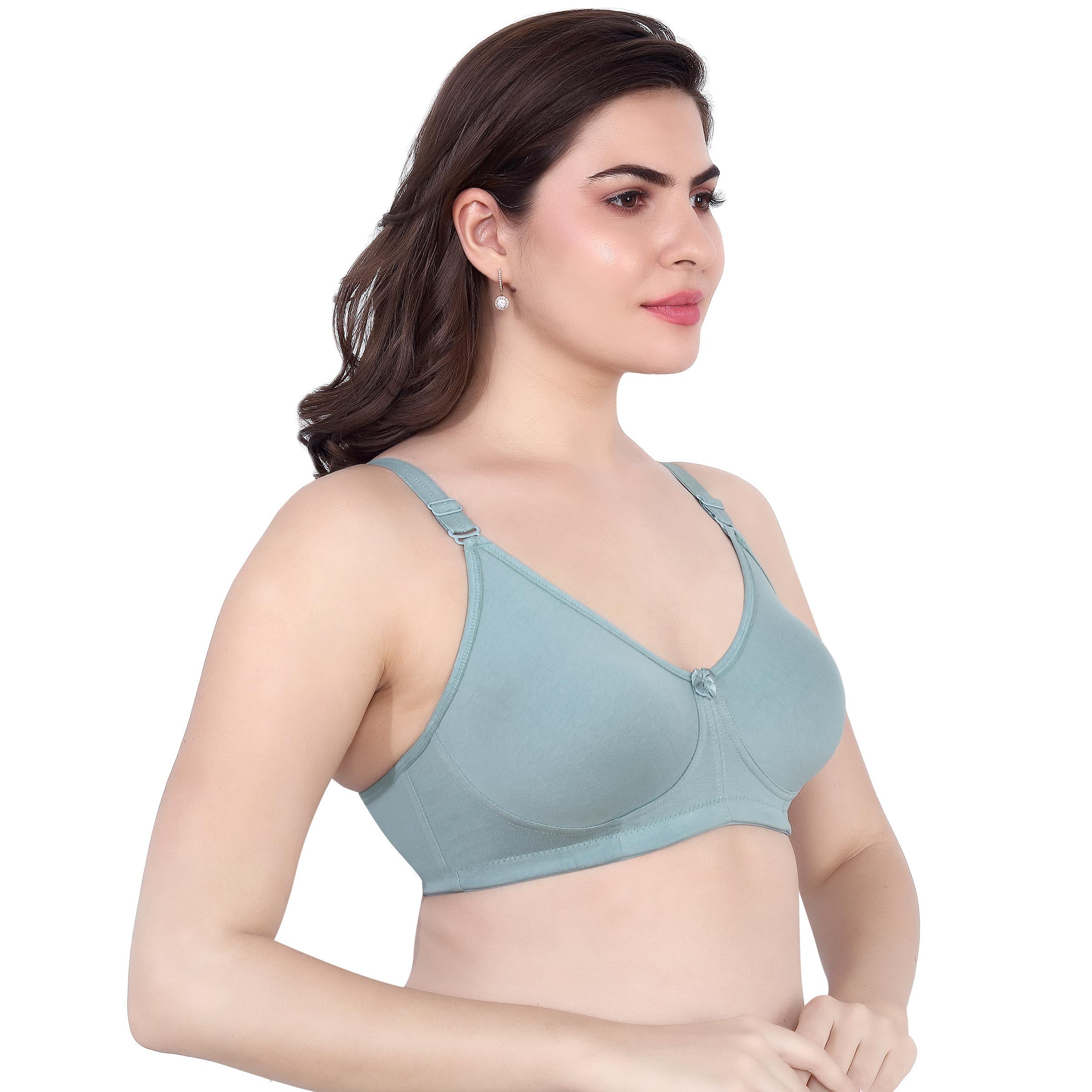 SPAIN BRA | C & D CUP | NON-PADDED | NON-WIRED | FULL CUP BRA | T-SHIRT BRA | COTTON HOSIERY