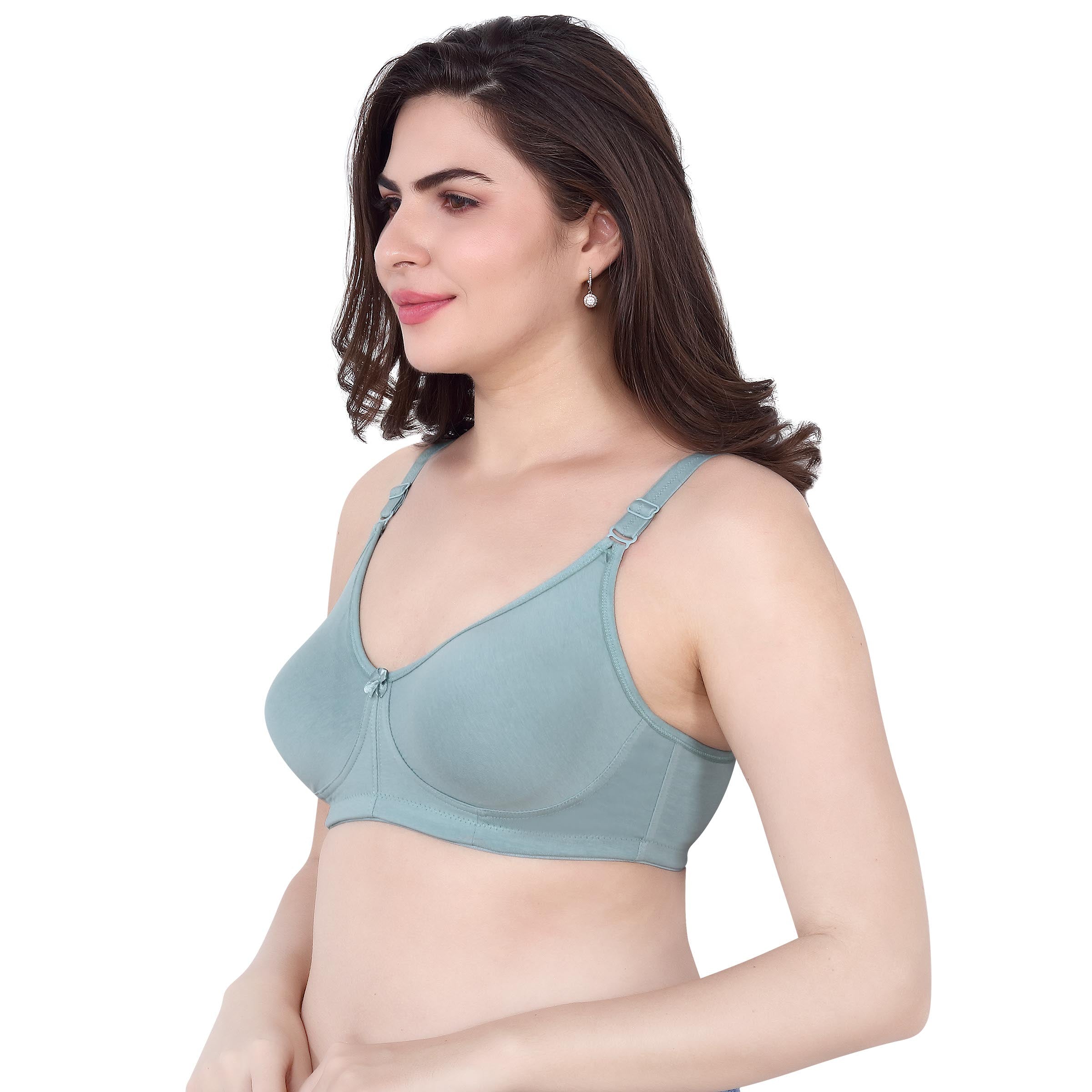 SPAIN BRA | C & D CUP | NON-PADDED | NON-WIRED | FULL CUP BRA | T-SHIRT BRA | COTTON HOSIERY