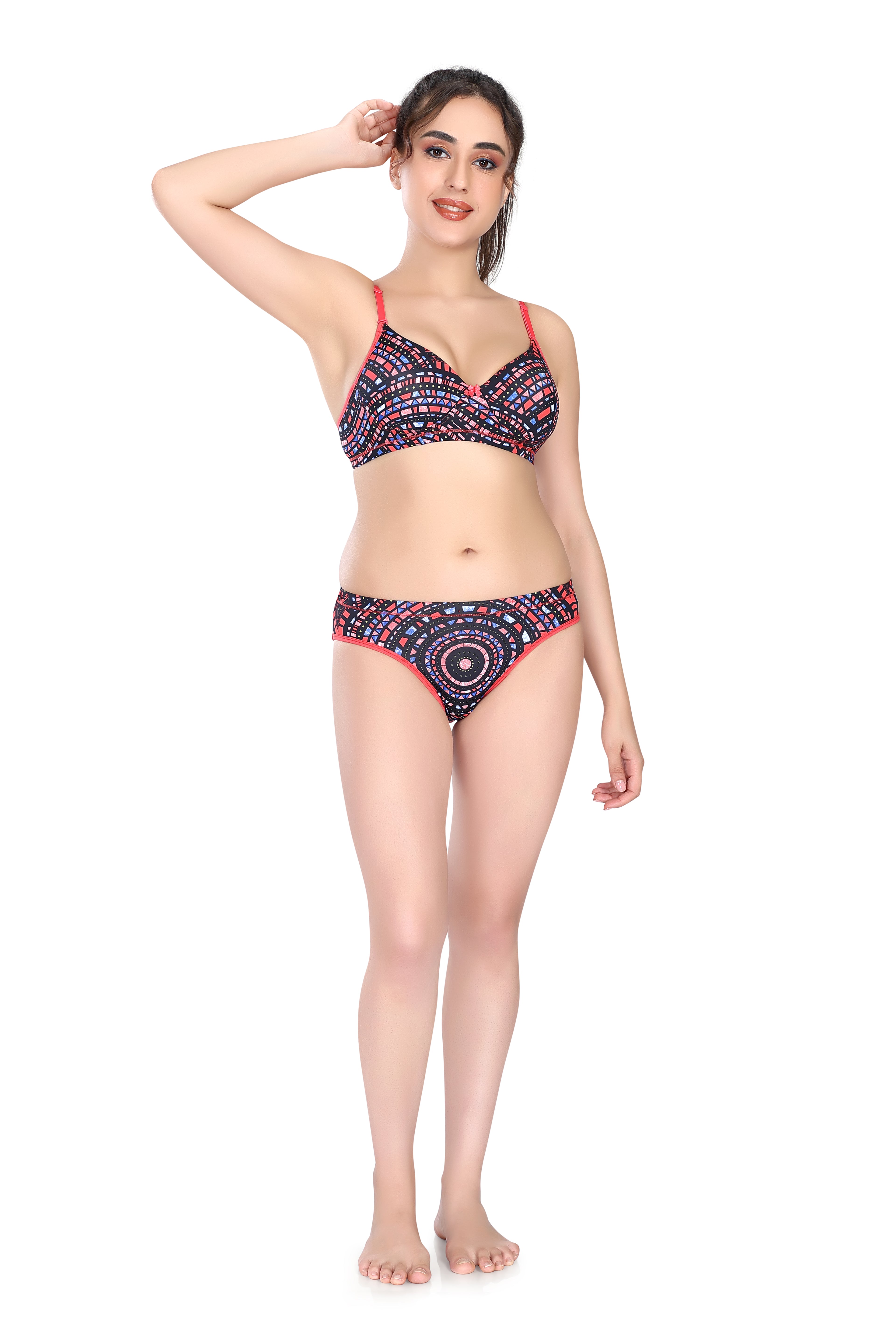 TIM-TIM PRINTED PAD SET / PADDED SET / POLYAMIDE / B-CUP / PRINTED PAD SET / BUY 2 GET 1 FREE