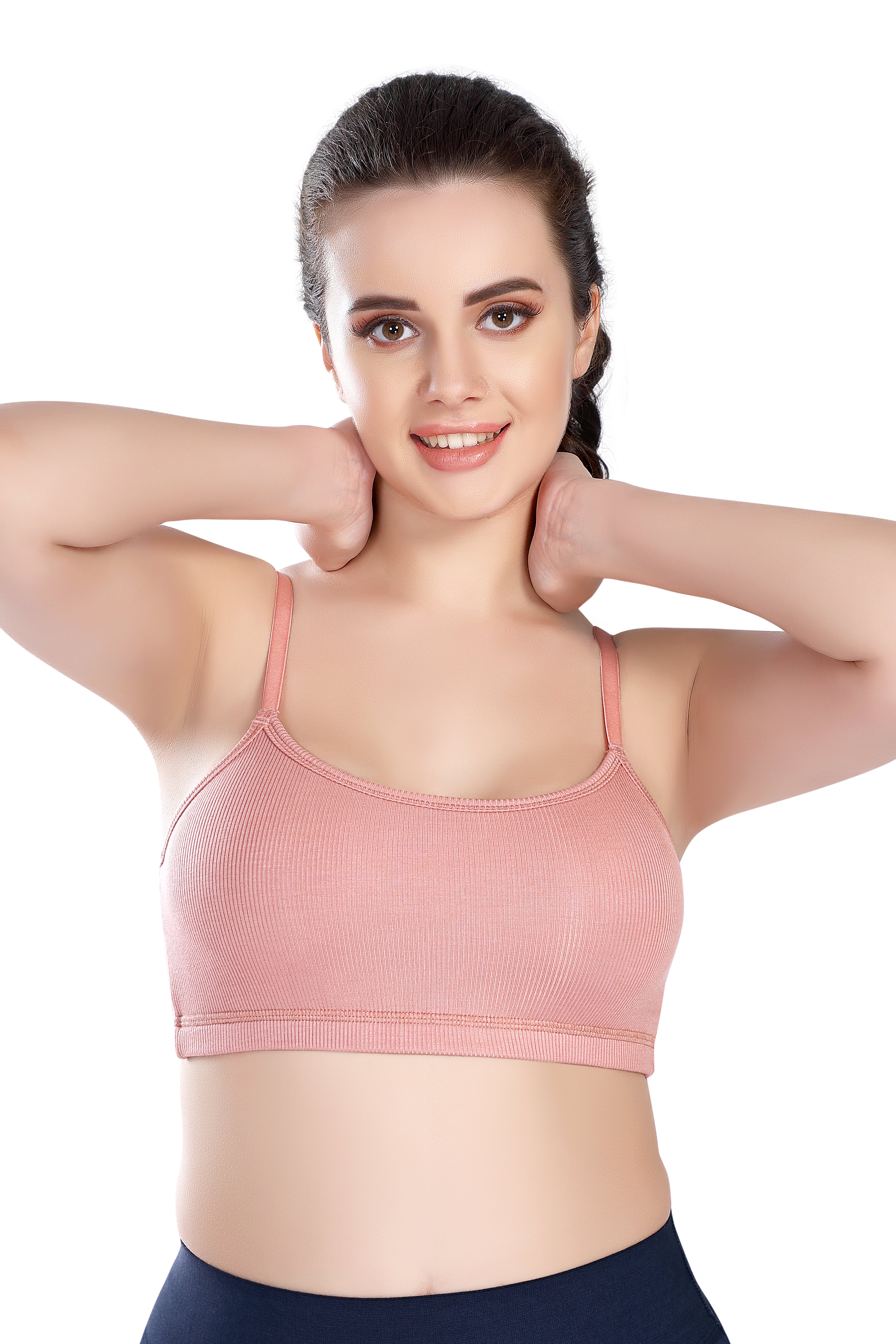 RIBZ BRA / B-CUP / NON-PADDED / NON-WIRED / RIBZ FABRIC / ACTIVE WEAR / TEENAGE BRA