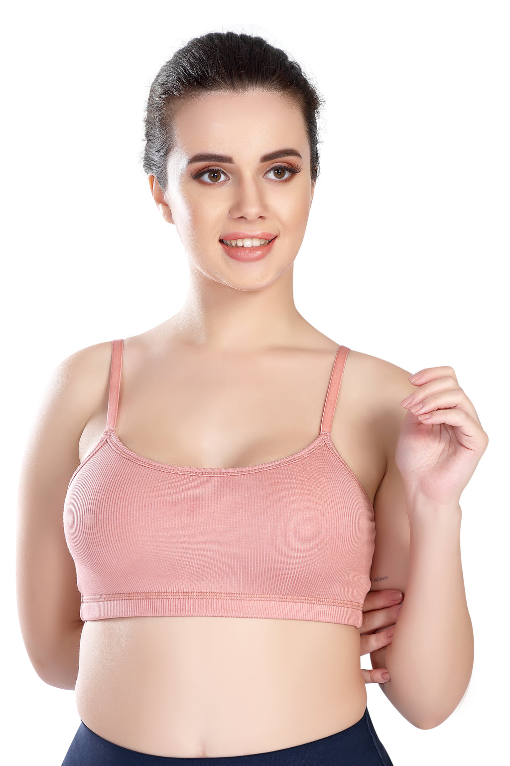 RIBZ BRA / B-CUP / NON-PADDED / NON-WIRED / RIBZ FABRIC / ACTIVE WEAR / TEENAGE BRA