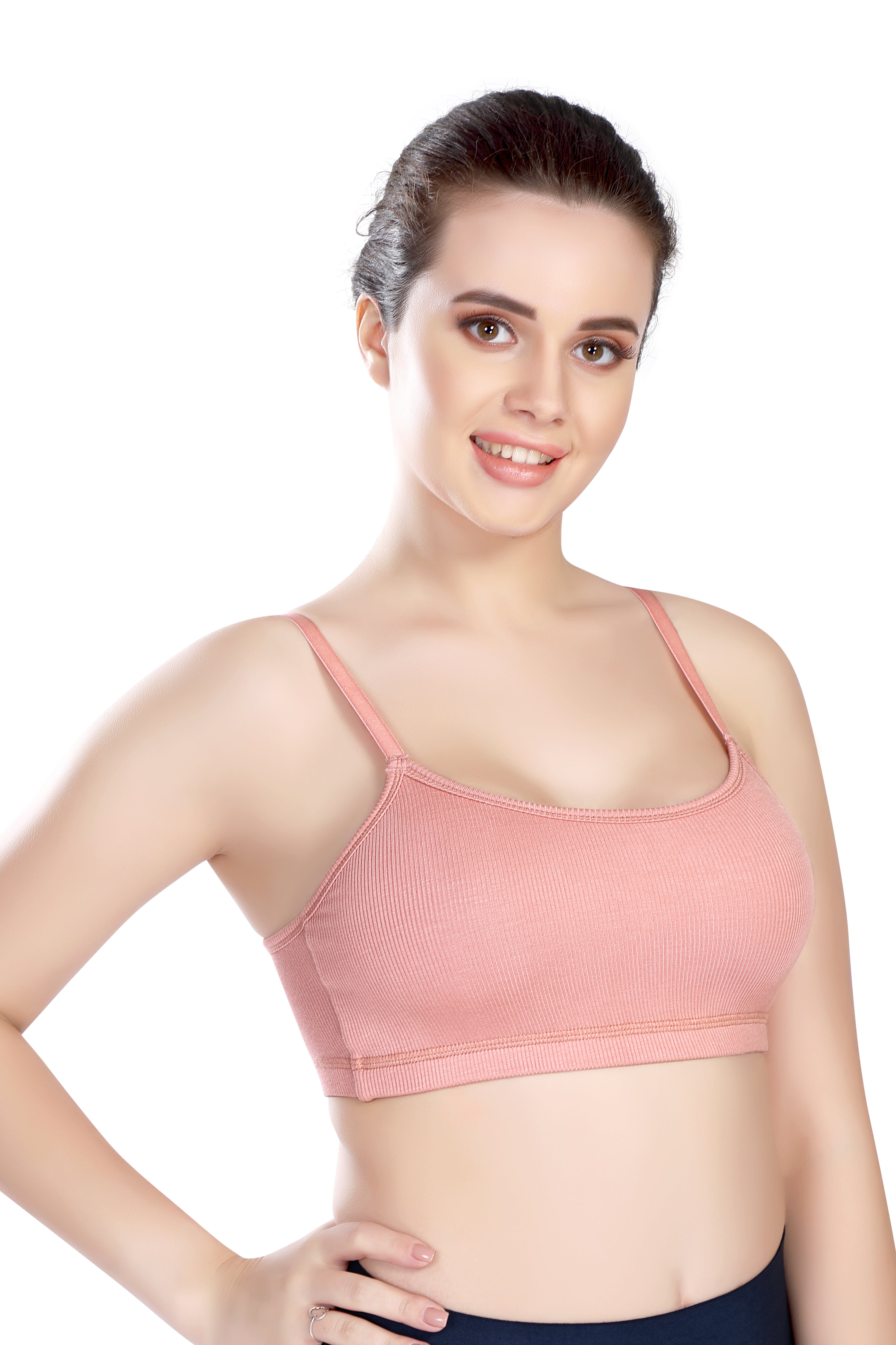RIBZ BRA / B-CUP / NON-PADDED / NON-WIRED / RIBZ FABRIC / ACTIVE WEAR / TEENAGE BRA