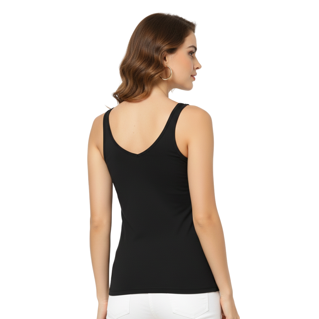 ANIE Broad Belt Slip | Women's Sleeveless Adjustable Strap Camisole Spaghetti | 100% Cotton