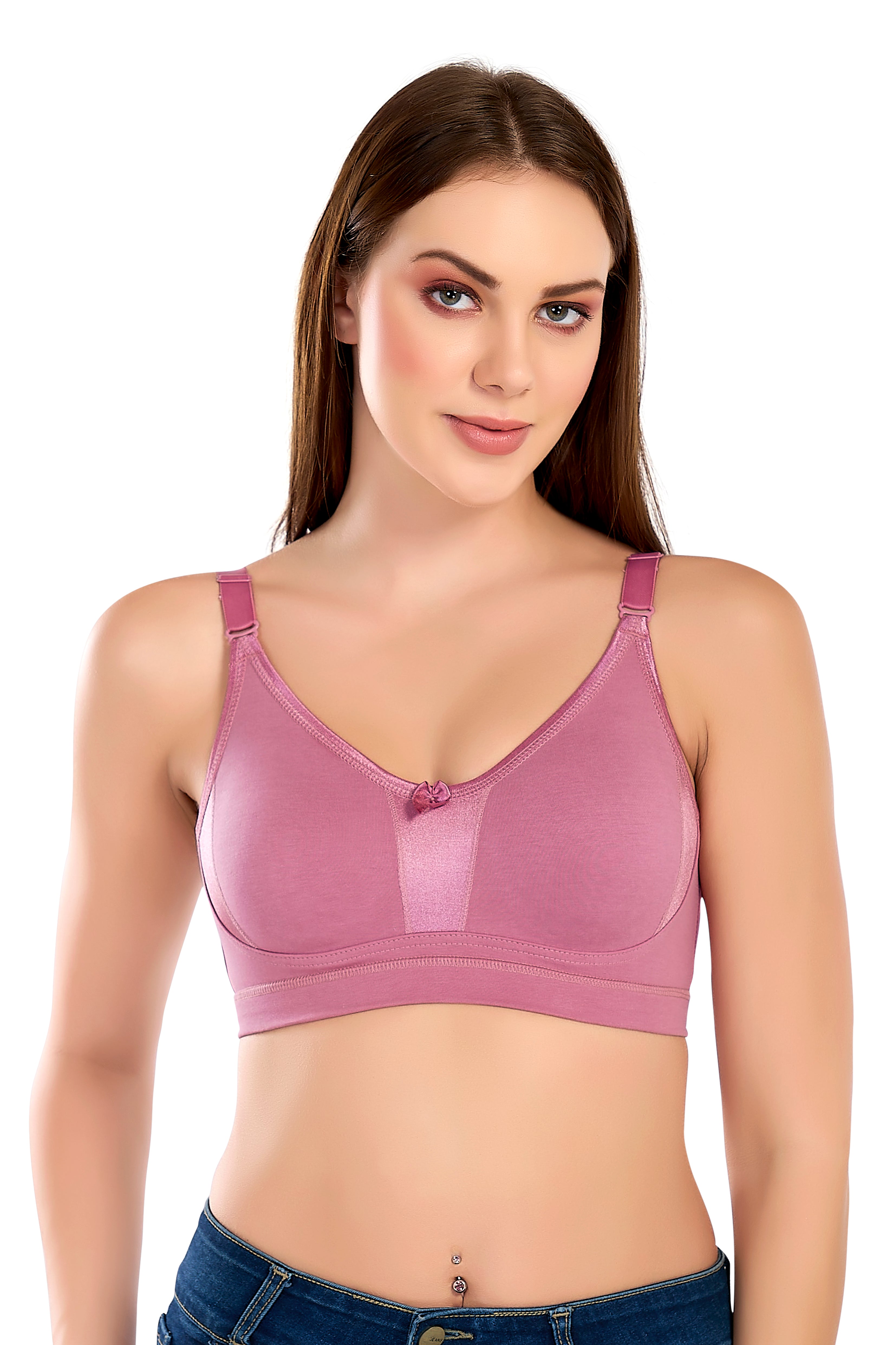 CHROME BRA | C, D & E CUP | NON-PADDED | NON-WIRED | FULL CUP BRA | BROAD STRAPS BRA | COTTON LYCRA