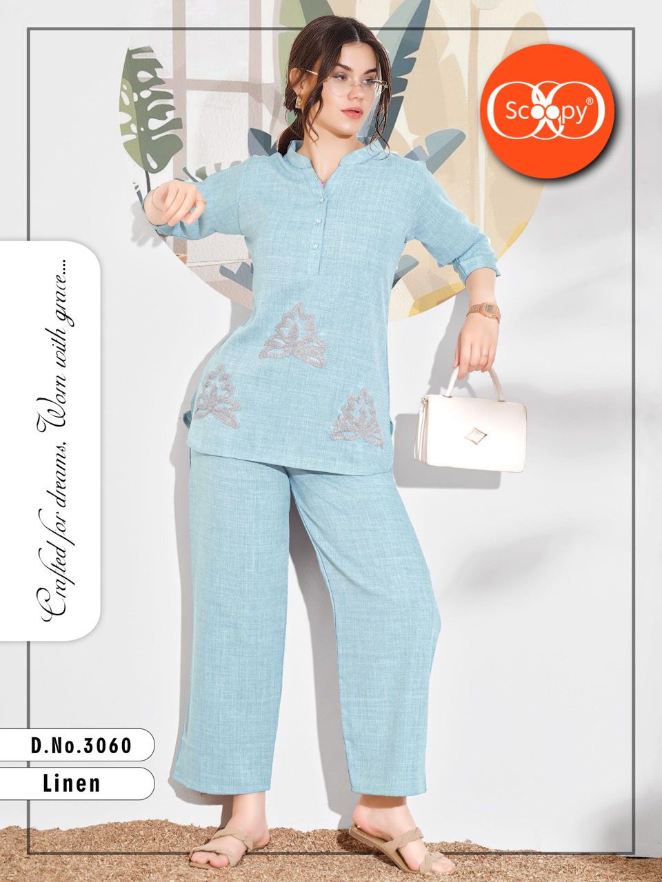 LINEN CO-ORD OUTFIT 3060 |  SOFT LINEN FABRIC | M - 3XL