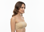 TUBE PAD BRA | PADDED WITH REMOVABLE PADS | NON WIRED | COTTON HOSIERY FABRIC | SEAMLESS | WITH REMOVABLE TRANSPARENT STRAP