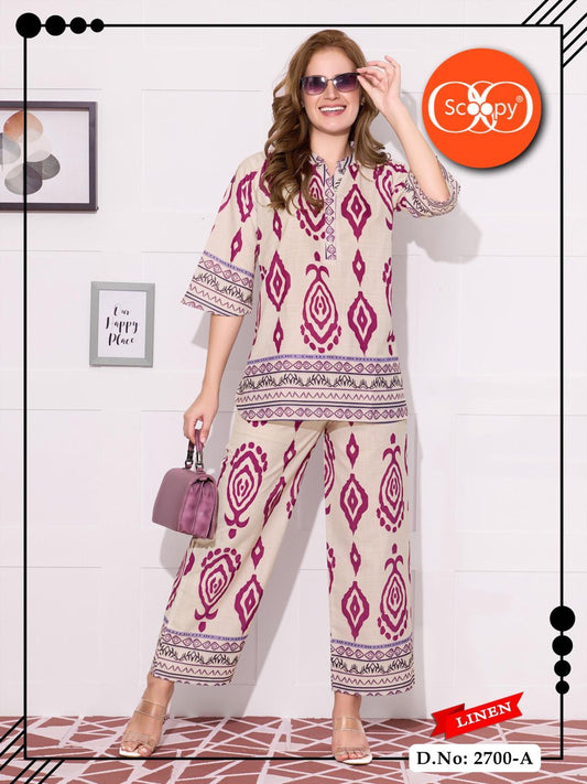 LINEN CO-ORD SET 2700 | SOFT LINEN | M - 2XL
