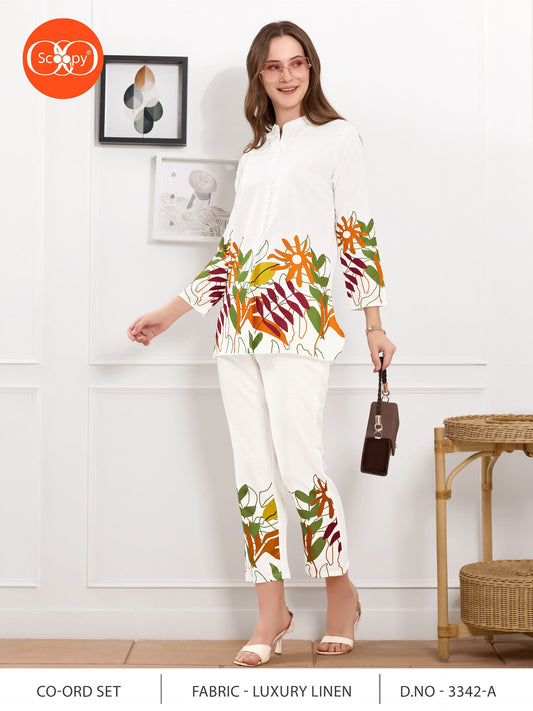 LINEN CO-ORD SET 3342 A | SOFT LINEN | M - 3XL