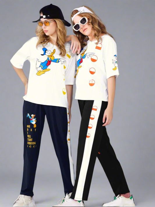 TENCEL PRINTED T-SHIRT PYJAMA SET 3430 A/B | PREMIUM SOFT FABRIC | M - 3XL