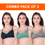 (PACK OF 3) ALEXA PAD | B-CUP | PADDED BRA | NON-WIRED | MODAL FABRIC | FULL CUP PADDED BRA
