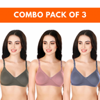 (PACK OF 3) BALI BRA | C CUP | NON - PADDED | NON - WIRED | SIDE SUPPORT| SIDE - STITCH | REGULAR EVERYDAY BRA (Copy)