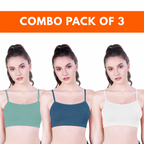 (PACK OF 3) MAGIC BRA | B CUP | NON - PADDED | NON - WIRED | COTTON MODAL | TEENAGE BRA | SPORTS BRA