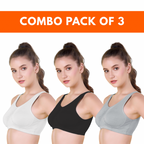 (PACK OF 3) WONDER BRA | B-CUP | NON-PADDED | MICRO MODAL FABRIC | NON-WIRED | MATERNITY WEAR | SPORTS WEAR | SLEEP BRA