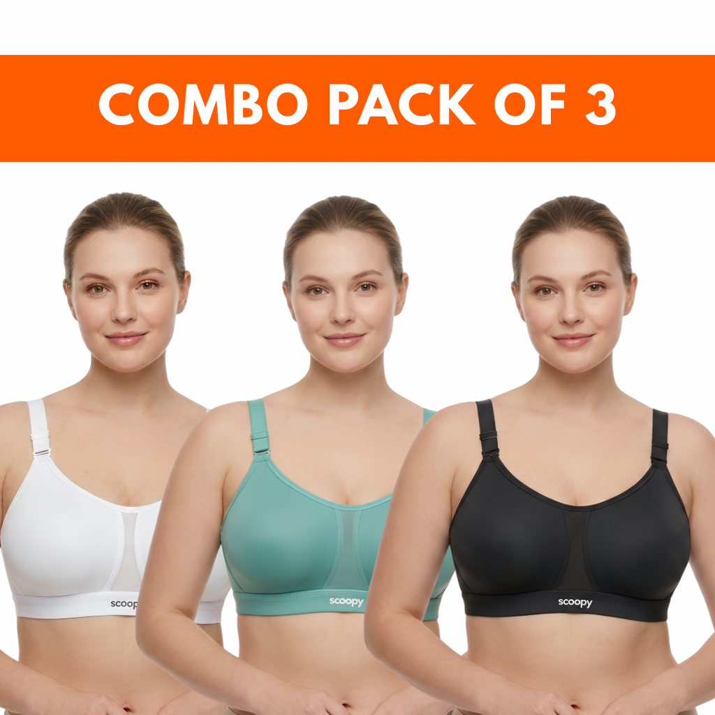 (PACK OF 3) TUCSON PLUS SIZE BRA | D CUP | FULL CUP SUPPORT | NON-WIRED & NON-PADDED | BROAD BUST BELT AND SHOULDER STRAP | EVERYDAY ESSENTIAL PACK