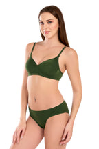 SAND PAD SET | B-CUP | PADDED-SET | SAND-LYCRA | PLAIN SET | FULL CUP BRA SET | BUY 2 GET 1 FREE