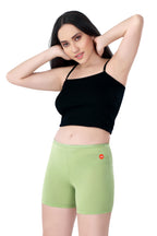 SCOOPY COTTON SHORTY | SOLID WOMEN CYCLING SHORTS | COTTON HOSIERY