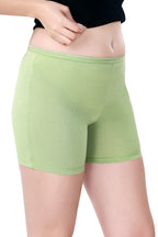 SCOOPY COTTON SHORTY | SOLID WOMEN CYCLING SHORTS | COTTON HOSIERY