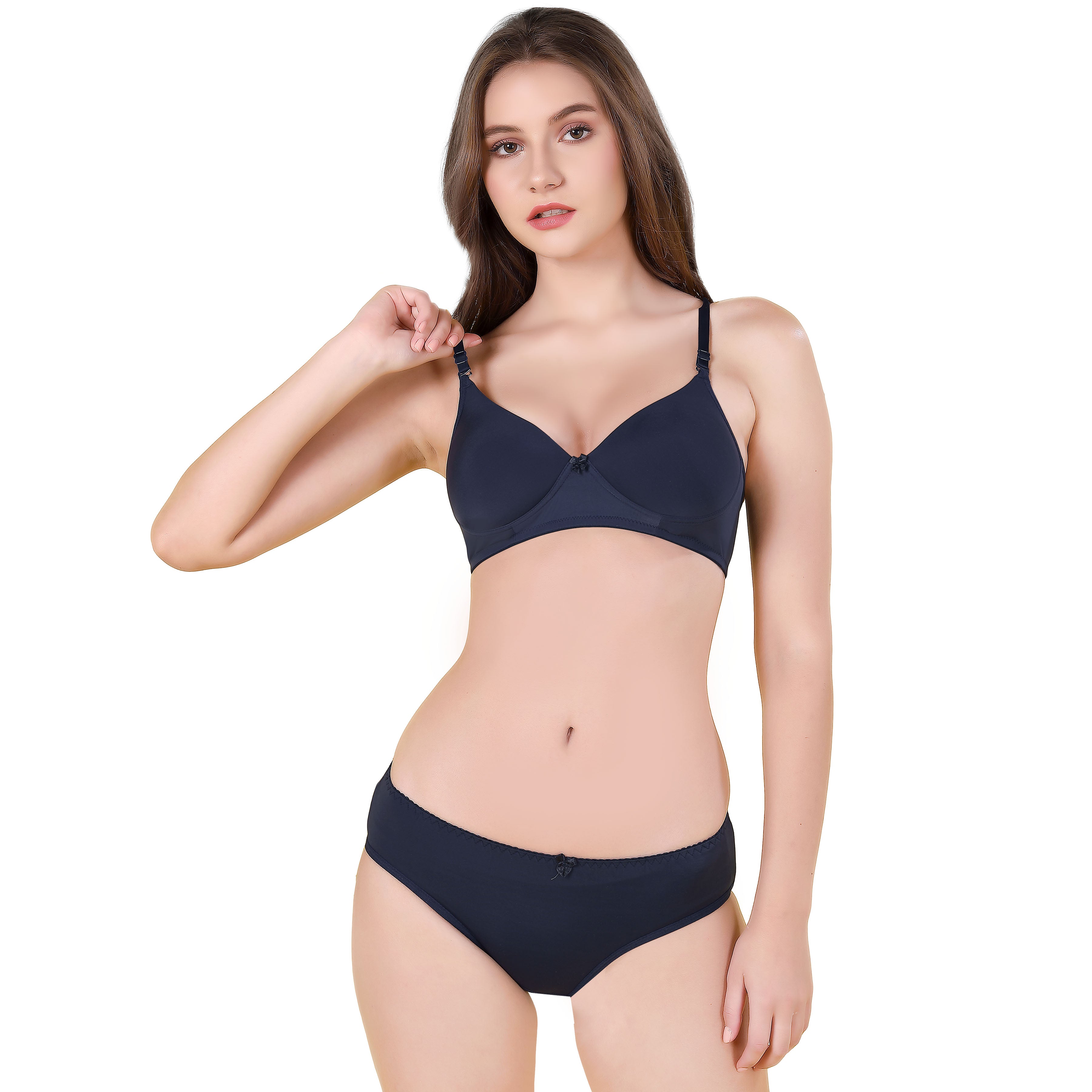 SUGAR PAD SET | B-CUP | PADDED SET | NON-WIRED | PLAIN SET | FULL CUP BRA SET