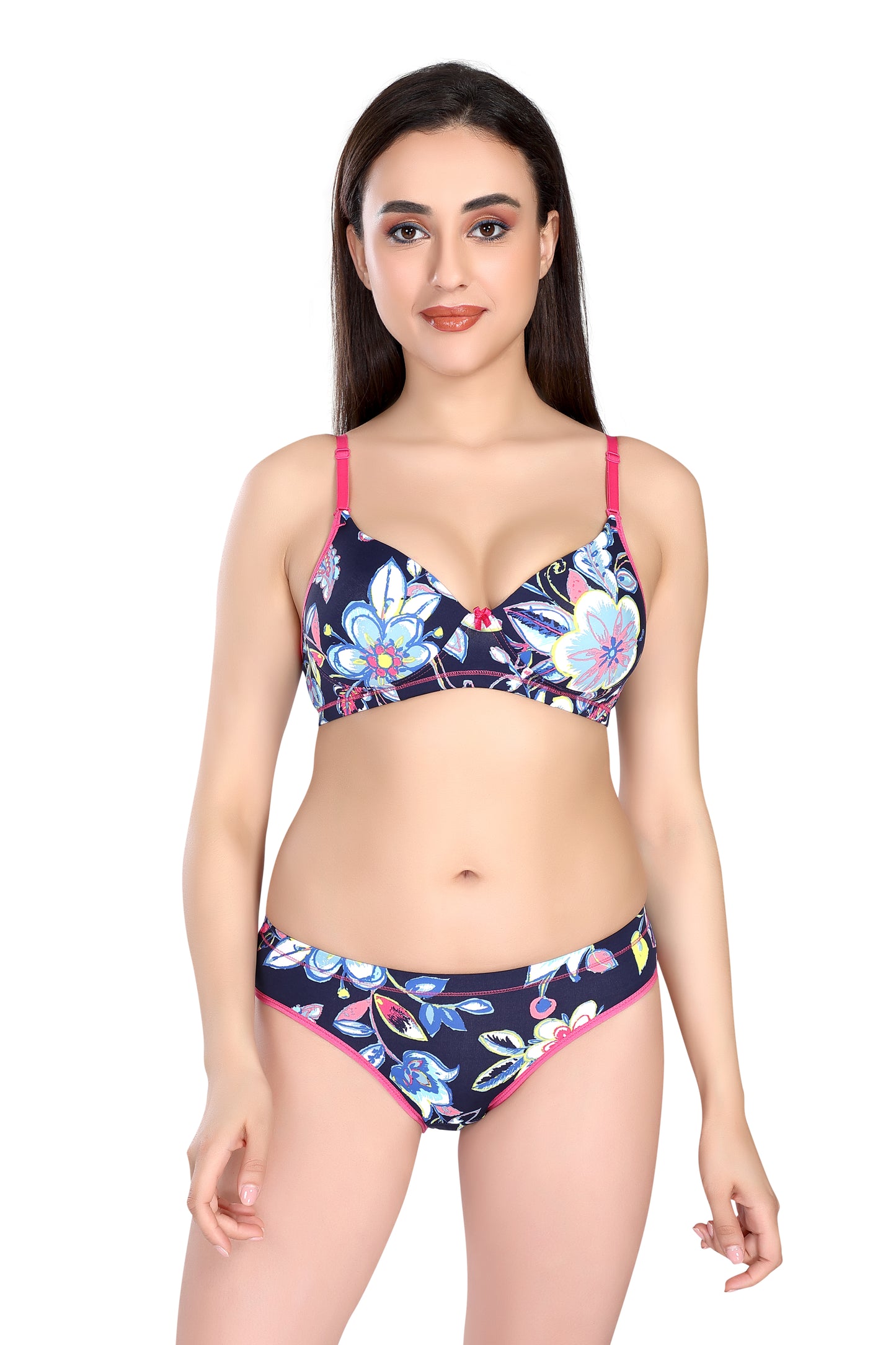 ZARA PRINTED PAD SET/ PADDED SET / POLYAMIDE / B-CUP / PRINTED PAD SET