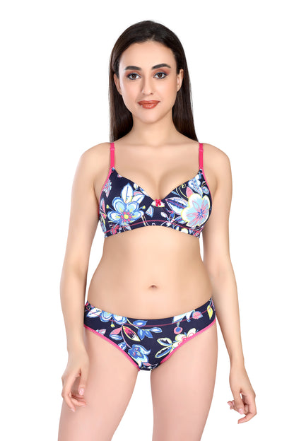 ZARA PRINTED PAD SET/ PADDED SET / POLYAMIDE / B-CUP / PRINTED PAD SET